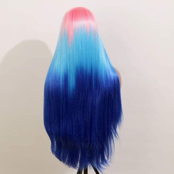 - 💫 24” BLUE MERMAID STRAIGHT LACE FRONT WIG *NEW - Picture 4 of 7